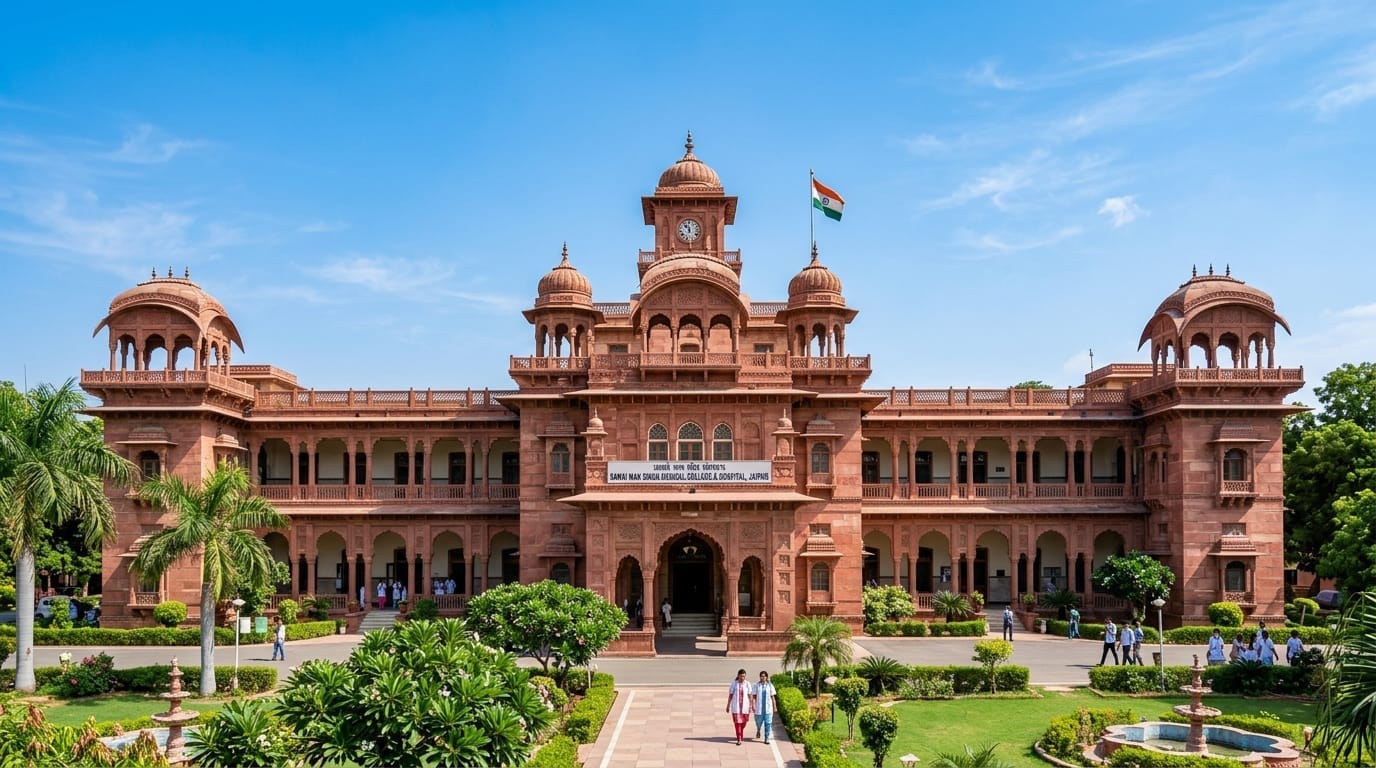 SMS Medical College campus building